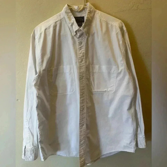 Cambridge men’s White Classics by Mervyns button-down shirt large %100 cotton - Picture 3 of 9